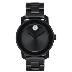 Black Movado Bold - brand new - plastic still on !